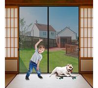 LZHBD Cortina Mosquitera Puerta Magnetica, 80x185cm Cortina MagnéTica, con Imanes AutomáTico, Mosquitera para Dejar Pasar El Aire Fresco, Cierre Automaticamente, Negro, Versión Mejorada