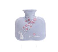 LZHLM otella De Agua Caliente Con Inyección De Aguafunda De Franela Botella De Agua Caliente Llenado De Agua Botella De Agua Caliente Bolso De Calentamiento Para Niña Azul