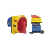 LZIKKGKI Interruptor de Leva Giratorio con candado, aislador de desconexión, CA10, 48 x 48 mm, 64 x 64 mm, LW26GS-20A, 25 A, montado en riel, Encendido y Apagado, Dos Niveles(20A 48X48mm Off-ON)