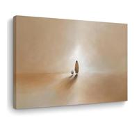 LZJAGXX Cuadro abstracto de Jesús caminando con una oveja, lienzos de arte vintage, decoración minimalista moderna de estilo rústico (80x120cm/sin marco)