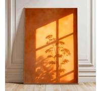LZJAGXX Sunlight Window Shadow Canvas Prints Poster Modern Minimalist Warm Aesthetic Art Prints Living Room Wall Decor(20x30cm/Frameless)