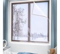 LZJD Kit de Aislamiento de Ventana 74 x 130 cm Protección contra El Frío Cubierta Térmica para Ventanas Fácil de Instalar Invierno para Mantener Calor Hogar, Blanco
