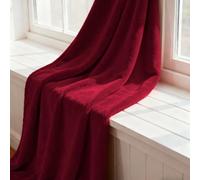 LZJD Mantas para Cama 50 x 190 cm Cálida y Mullida Manta Suave sin Arrugas Cobijas de Regalo para Mujer y Hombre, Vino Tinto