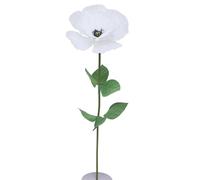 LZJDHKJ Decoración De Flores Artificiales De Seda, Flor Falsa con Tallos Y Base De Pie, para Decoración De Fondo De Boda, Escaparate, Accesorios De Fotografía, White,50CM