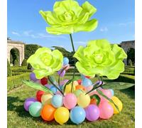 LZJDHKJ Flores Artificiales Gigantes, Flores Falsas Realistas Green,One Size