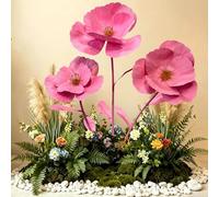 LZJDHKJ Flores Artificiales Gigantes para Decoración Grandes Flores Falsas con Base para Boda, Jardín, Hogar, Fiesta De Cumpleaños, Decoración De Escaparates Light Pink,One Size