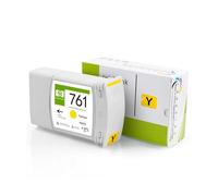 LZJJJKKPA Cartucho de Tinta 761 con Tinta de Pigmento y Tinte HP761 for Impresora Designjet T7100 T7200 MBK-775ML C/M/Y/GY/DGY-400ML(Yellow)