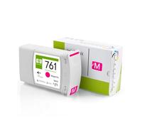 LZJJJKKPA Cartucho de Tinta 761 con Tinta de Pigmento y Tinte HP761 for Impresora Designjet T7100 T7200 MBK-775ML C/M/Y/GY/DGY-400ML(Magenta)