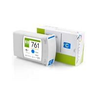 LZJJJKKPA Cartucho de Tinta 761 con Tinta de Pigmento y Tinte HP761 for Impresora Designjet T7100 T7200 MBK-775ML C/M/Y/GY/DGY-400ML(Cyan)