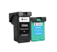 LZJJJKKPA Reemplazo de Cartucho de Tinta 350XL 351XL for Impresora 350 351 hp350 D4200 D4260 D4263 D4360 J5730 J5780 J5785 J5790 J6410 J6413(2 PCS)