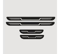 LZJPL 4Pcs Coche Protectores umbral Acero Inoxidable, para VW Touran 2016-2020 Desgaste Antiarañazos Protector Embellecedores,A Black