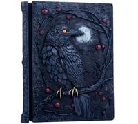 LZlightactor Diario en relieve hecho a mano, cuaderno de cuervo grabado de resina, diario de papel en blanco para escribir, cuaderno de bocetos, colección, regalos creativos, diario de decoración para