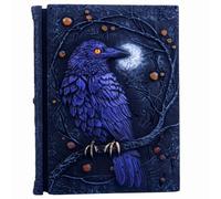 LZlightactor Diario en relieve hecho a mano, cuaderno de cuervo grabado de resina, diario de papel en blanco para escribir, cuaderno de bocetos, colección, regalos creativos, diario de decoración para