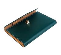 LZlightactor Lockable Diary for Women and Men- A5 PU Leather Vintage Refillable Journal with Lock,Locks Notebook Planner Organizer-176 Pages (Dark Green, 5 * 7.6")