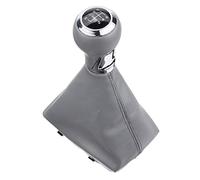 LZLWL Pomo de Palanca de Cambios de Acero Inoxidable Plateado para Audi A4 S4 B8 8K / A5 8T / Q5 8R S-Line 2007-2015 6 MT Coche de Velocidad de Cambio de Engranaje Perilla de Cuero de PU de Arranque