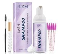 LZM ChampÚ Para Pestañas ChampÚ Limpiador De Espuma De Pestañas 60ML + Cepillo Limpiador