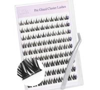 LZM Pestañas Autoadhesivas C Curl Kit De Pestañas Postizas Pelo a Pelo 10-13mm Lashes Con Pinzas No Necesitan Pegamento Cluster Eyelashes (03)