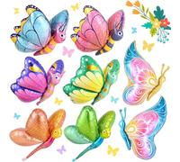 LZMDISU 8 globos de mariposa, globos de papel de libélula, globos de papel de mariposa grandes de 30 pulgadas, globos de libélula para suministros de fiesta temática de mariposa, decoraciones de cump