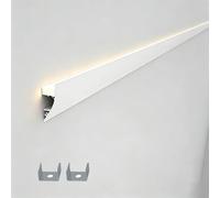 LZMZMQ Perfil de Aluminio para LED Canal De Luz De Moldura De Corona De Techo Cortable, Canal Difusor LED De Montaje En Superficie para Decoración De Interiores,(White,26.2ft(8m))