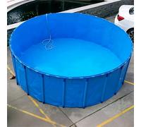 LZMZMQ Piscinas Desmontables Acero/Piscina Marco Piscina Familiar Relajante, Piscina Infantil Elevada para La Cría De Peces, Camarones Y Patos, Cisterna De Lona De PVC(3X0.8M/5600L/1480GAL)