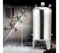 LZMZMQ Tanque de PresióN de Pozo Contenedores De Almacenamiento De Agua A Largo Plazo, Tanque De Presión De Pozo De Acero Inoxidable, Tanques De Presión Completos(160 L(42.3 GAL))