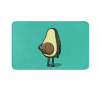LZNJZ Alfombrilla de baño suave y absorbente de 80 x 49 cm, divertida alfombrilla de baño de aguacate con dibujos animados