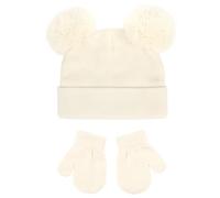 LZPCarra Baby Hats Knitted Toddler Winter Double Pompom Hat Hombre Bufanda Y Gorro Conjunto, morado, Talla única