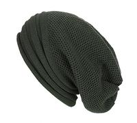 LZPCarra Beanie MüTze - Gorro de lana de merino para mujer, cálido, de algodón jersey, elástico, de manga larga, unisex, Verde militar., Talla única
