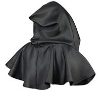 LZPCarra City Cap Schwarz Verkleidung für Erwachsene Cosplay Masquerade Kapuzenmütze für Erwachsene Hüte Dich Vorm Bösen Wolf (Black, One Size)