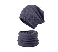 LZPCarra Hat And Scarf 2pc Set Hood Ski Over Windproof Plush Hood Fuzzy Ski Winter Adjustable Women Men Hat And Schal Damen Set Yellow, marine, Talla única