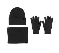 LZPCarra Mujeres y Hombres Invierno Cálido Sombrero de Lana Lindo Bufanda Guantes Tres Piezas Invierno Nieve Gorro de Punto Pantalla Manoplas Bufandas Conjuntos Gorro Y Bufanda Señoras Conjunto