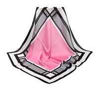 LZPCarra Pañuelo protector para la cabeza, juego de multiusos, bufanda de regalo para mujer, bufanda negra con pata de gallo, Rosa., Talla única