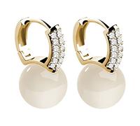 LZPCarra Pendientes de perlas de jade para mujeres y niñas pendientes de gota cuadrados para mujer, talla única, Ágata, Sin piedra preciosa