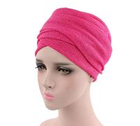 LZPCarra Tapa de botella gorra turbante sombrero envolvente bufanda África Plus productos hombres Cap, Rosa intenso., Talla única