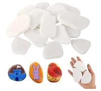 LZPLJLWS Piedras Planas para Pintar 15 Unidades Piedras Lisas Decorativas 3 tamaños Surtidos para Manualidades y decoración Creativa Familiar