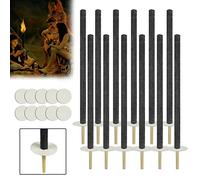 LZQ 100 antorchas de combustión de 100 min, antorchas de cera natural para exteriores, con mango extralargo, antorcha para niños, jardín, exterior, senderismo, senderismo