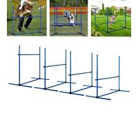 LZQ Agility - Juego de herramientas para perros, juego de obstáculos para agilidad (incluye 4 obstáculos de altura ajustable, juego de entrenamiento para mascotas, barras, barras de slalom con bolsa