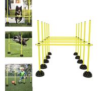 LZQ Juego de barras de salto de agility, juego de barras, barras de entrenamiento para rebote, dribbling y agilidad, ideal para el club o el deporte escolar, amarillo