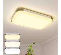 LZQ Lámpara de techo LED regulable 72 W con mando a distancia, 3000 K-6500 K, panel LED regulable para salón, dormitorio, cocina, comedor, baño, Iluminacion, Lámpara Comedor