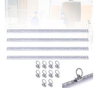 LZQ Riel para aerolíneas de aluminio, forma semicircular, 1 metro, juego de rieles semicirculares para asegurar la carga para camiones y autocaravanas, color plateado (4 unidades)