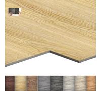 LZQ Suelo de PVC autoadhesivo con efecto madera, 36 baldosas de vinilo de 5,02 m², autoadhesivas, resistentes al desgaste, resistentes al agua, para salón, cocina, color amarillo