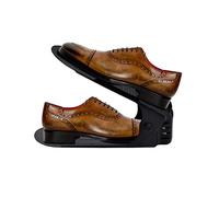 LZQ Zapatero ajustable con 3 ranuras de altura ajustable, juego de soportes para zapatos, plástico (negro, 10 unidades)