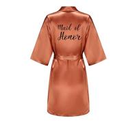 LZROPC Albornoz Mujer Caramelo Basta De Baño Bride Satin Rata Mujeres Casadas Novias Hen Fiesta Hiñera Escuadrón Madre Boda De Dama De Dama De Honor Show_j-l