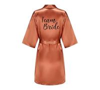 LZROPC Albornoz Mujer Caramelo Basta De Baño Bride Satin Rata Mujeres Casadas Novias Hen Fiesta Hiñera Escuadrón Madre Boda De Dama De Dama De Honor Show_h-s