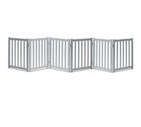 LZRS Puerta para Perros de Madera Extra Ancha Independiente con 6 Paneles, Barrera de Seguridad Plegable de 61 cm de Alto para Puertas, pasillos, cocinas y escaleras largas, diseño Duradero, Adecuado