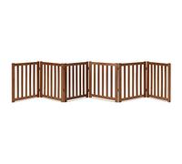 LZRS Puerta para Perros de Madera Extra Ancha Independiente con 6 Paneles, Barrera de Seguridad Plegable de 61 cm de Alto para Puertas, pasillos, cocinas y escaleras largas, diseño Duradero, Adecuado