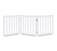 LZRS Puerta Plegable de Madera de Roble para Mascotas, Puerta de Madera para Perros, Puerta para Gatos, Puerta para Mascotas con Collar para Mascotas para casa, Puerta, escaleras, Valla de Seguridad