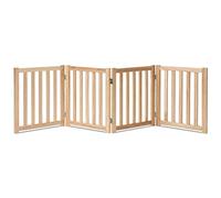 LZRS Rejilla Plegable Independiente de Madera para Perros con 4 Paneles, 61 cm de Alto, Puerta Extra Ancha para Puertas, escaleras, pasillos, Grandes Espacios y Parque Infantil para Cachorros en