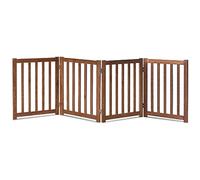 LZRS Rejilla Plegable Independiente de Madera para Perros con 4 Paneles, 61 cm de Alto, Puerta Extra Ancha para Mascotas, escaleras, pasillos, Grandes Espacios y Parque Infantil para Cachorros en