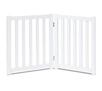 LZRS Valla Independiente de Madera Dura Maciza para Mascotas, barreras de Madera Natural para Perros, para casa, escaleras, Valla de Seguridad Independiente para Interiores, 2 Paneles de 24 Pulgadas,